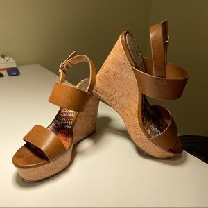 Madden Girl Brown Cork Wedges